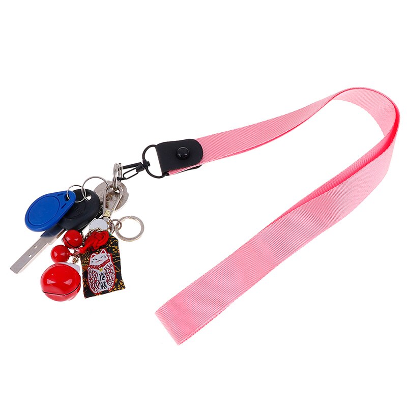1 Pcs Einfarbig keychain Tag Lanyard Ausweis Pass Neck Strap Handy Straps Abzeichen Halter DIY Hängen Seil