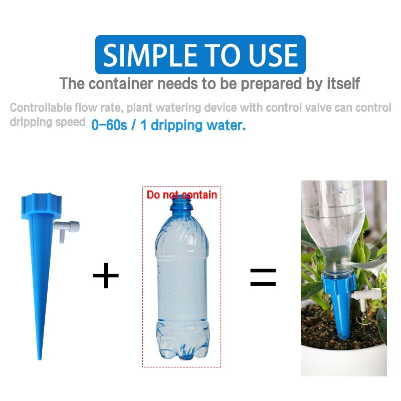 Automatic Watering Device Garden The Water Flow Adjustment Plant Drip Irrigation Tools Lazy Man Watering Flowers Kit-ABUX