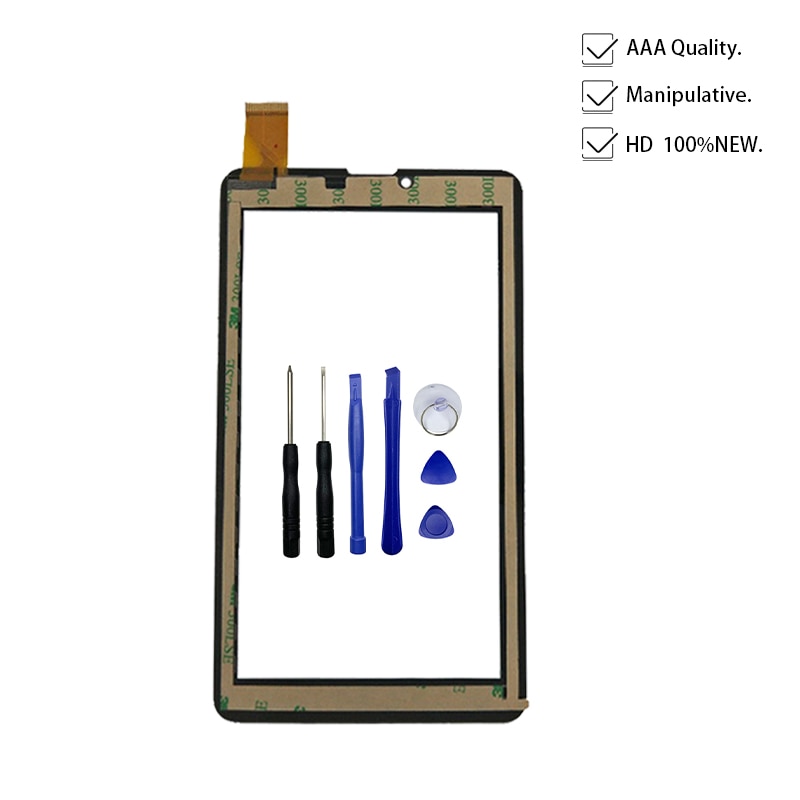 7 " tommer  bq 7054g,7056g,7000 bq 7061g 7063g 7008g 3g tablet touch screen touch panel digitalisering glas sensor + hærdet glas skærm