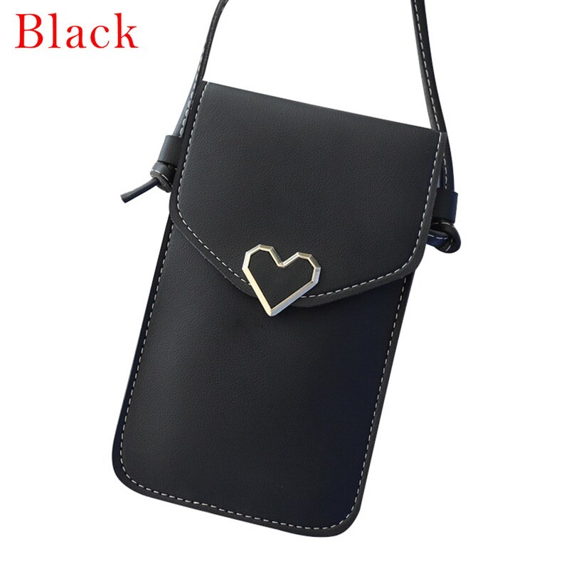 Women Bag Touch Screen Cell Phone Purse Smartphone Wallet Leather Shoulder Strap Handbag for S10 P20: 07