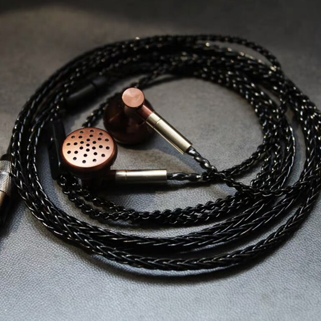 FENGRU ASTRAEA In Ear Earbud HIFI Metal Earphone 14.8mm High Polymer High Elastic Biological Diaphragm Detachable MMCX Cable: Copper Black Cable