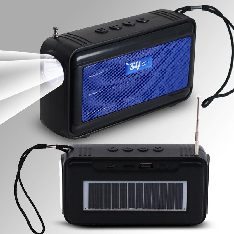 Sy -939 launch tragbarer solar-musikplayer-lautsprecher, multifunktionaler kabelloser bluetooth-lautsprecher