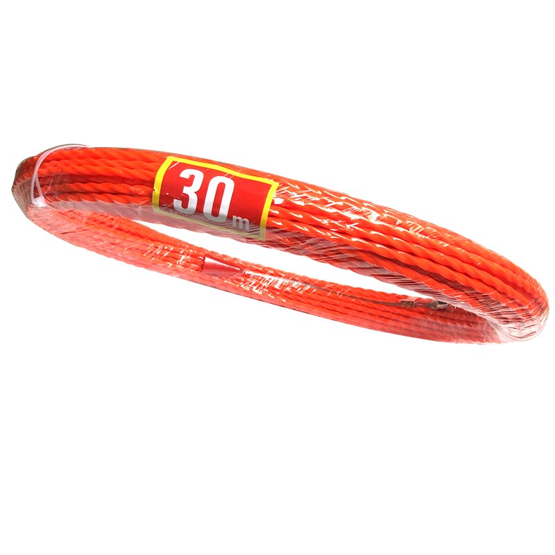 Kabel Push Puller 30m x 5mm Rodder Conduit Snake Vis Tape Getest Draad Puller Kabel Layting Gereedschap