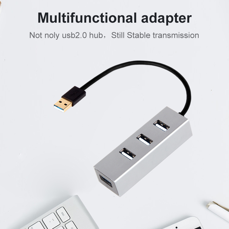 OFCCOM High Speed 4 Ports USB 2.0 Hub USB 1.1 Hub With Cable For Laptop PC Computer transfer support 25cm/60cm/120cm