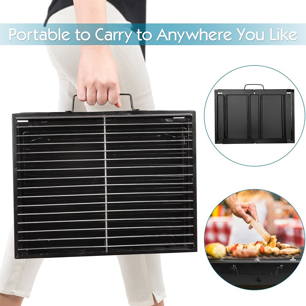 Barbecue Grill Portable Simple Charcoal Grill Perfect Foldable Premium BBQ Grill for Outdoor Campers Barbecue Travel Park Beach