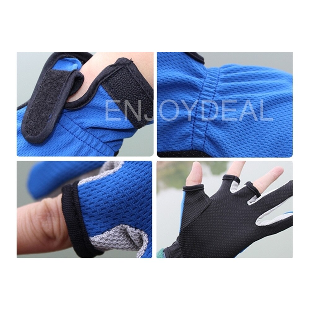 Unisex Three Fingerless fingers fishing gloves Adjustable Fishing enthusiasts Mitten Antiskid and Ventilated Comfortable Gloves