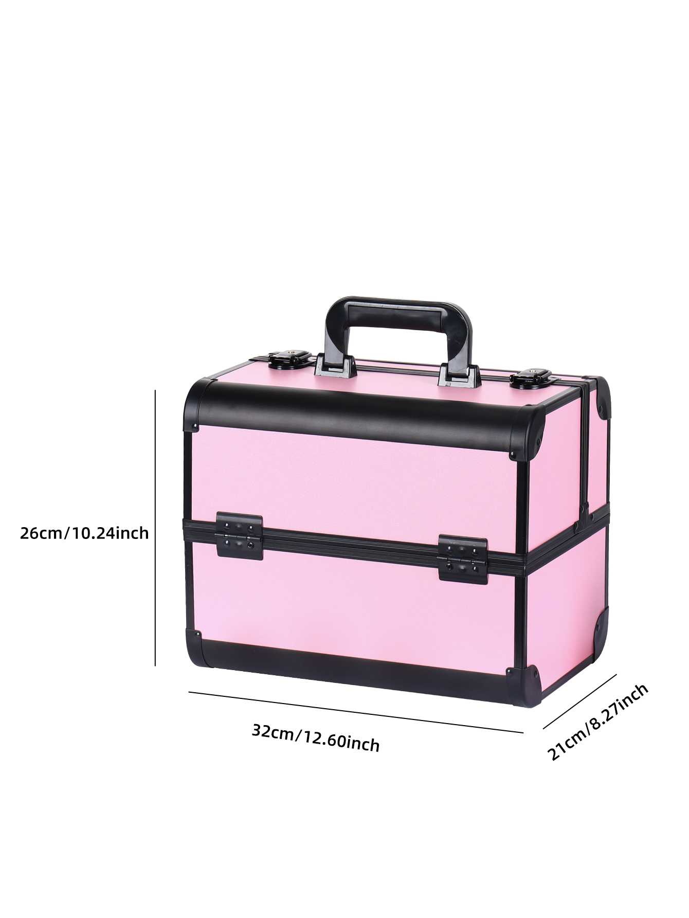 Makeup Train Box With Adjustable 4 Trays Makeup Box Makeup Storage Box With Lock And Compartment
