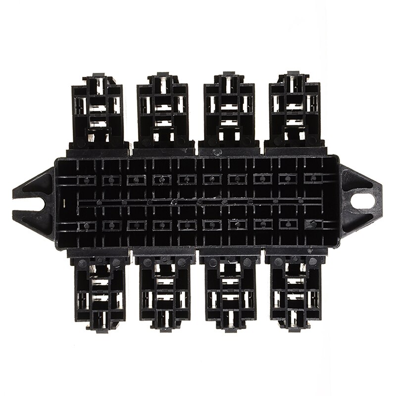 20 Slot Blade Fuse Holder 8 Way Relay Box Circuit Protector Distribution Block Car Fuse Relay Holder