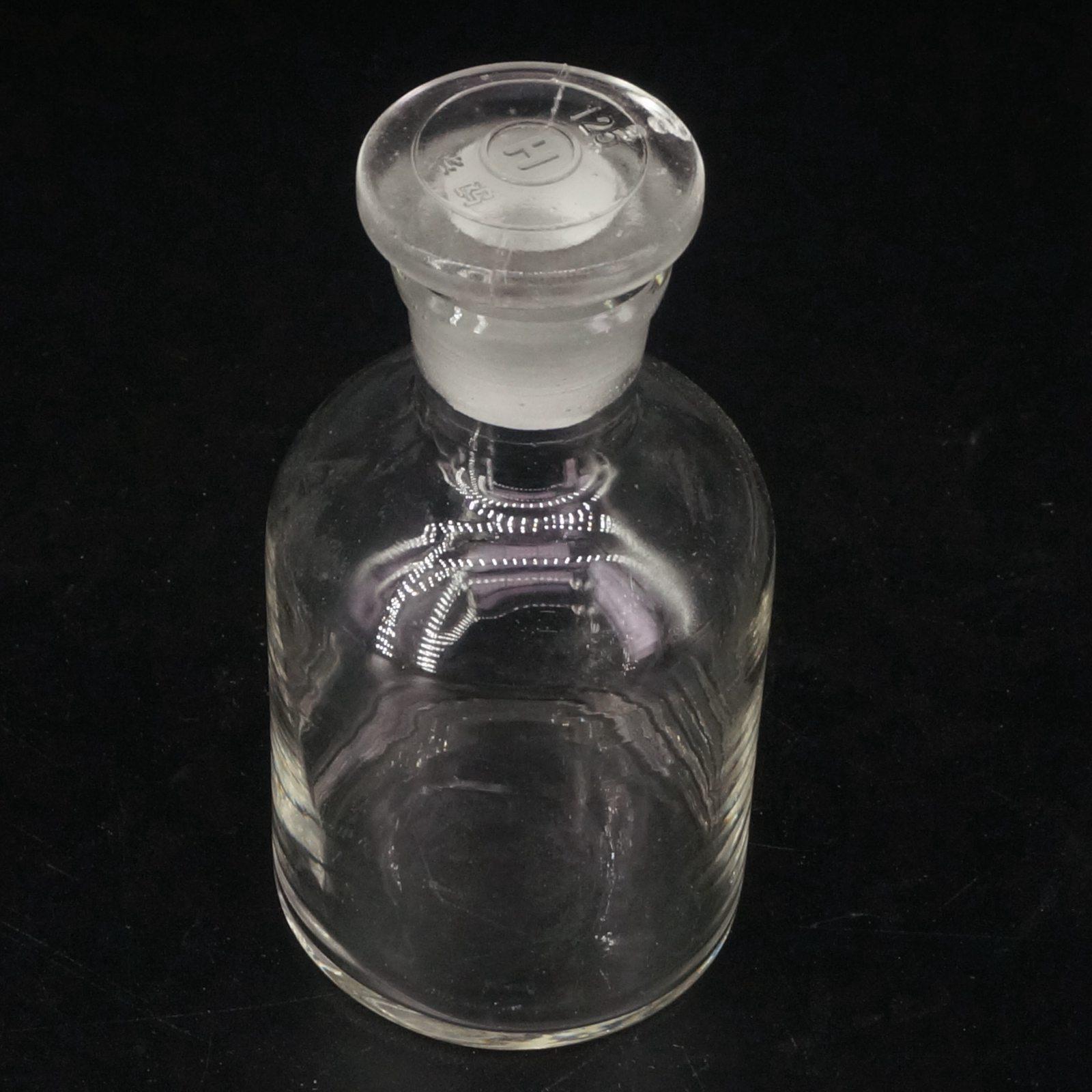 125ml Clear Glass Narrow Mouth Bottle With Stooper Lab Chemistry Glassware Teaching