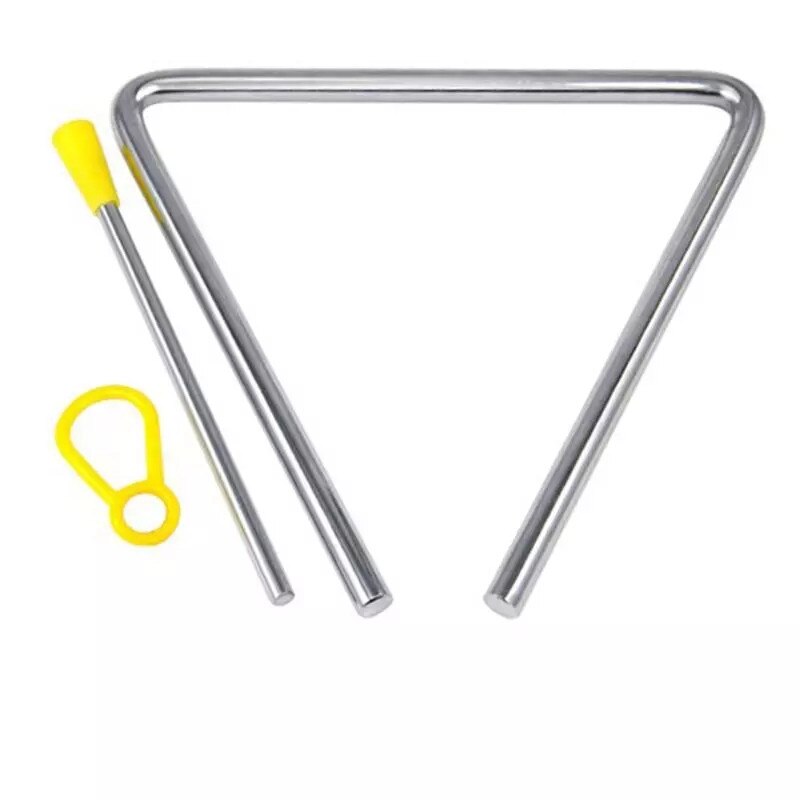 Musical Triangle Hand Percussion Instrument with Striker for Children Music Enlightenment 5"/6"/7" Percussion Triangle Iron