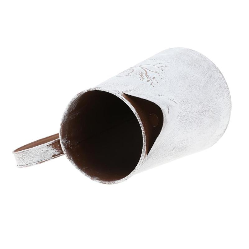 Retro Bloempot Gegalvaniseerd Ijzer Bloempot Decoratie Planter Europese Stijl Antieke Afwerking Tuin Bloempot Planten Tool