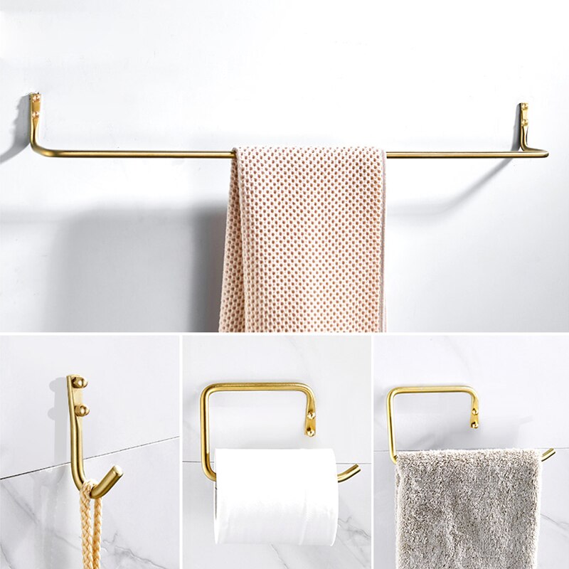 Industrial Retro americano accesorios de baño cocina negra toallero papel toalla gancho de hierro soporte de tubería de agua