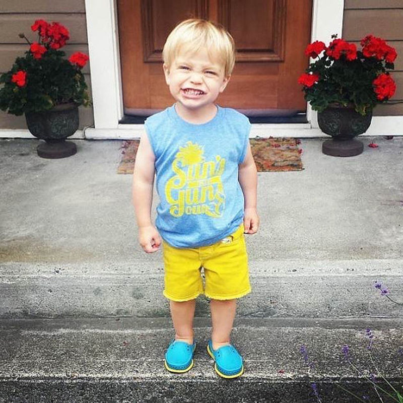 Crianças bebê meninos roupas de verão topos camiseta colete bonito roupas moda meninos: 18 m