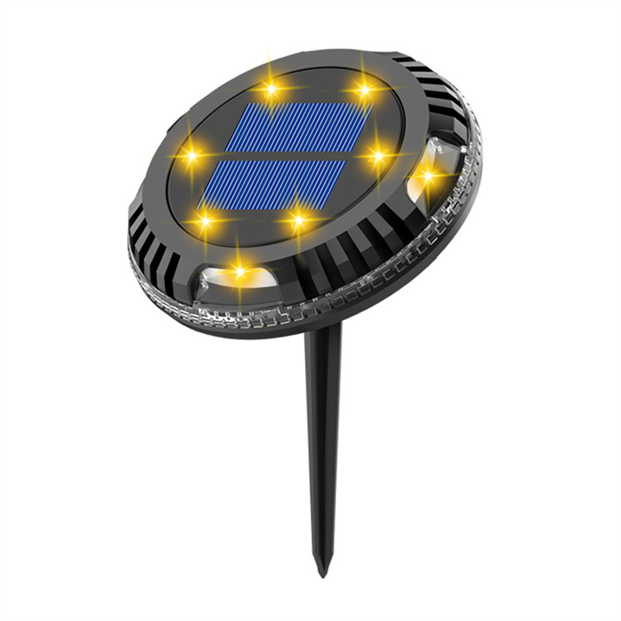 Upgraded 10LED Solar Ground Lights 180 Degree Rotatable Solar Garden in-Ground Light Outdoor for Lawn Pathway Driveway: Warm White / 1PC Lamps