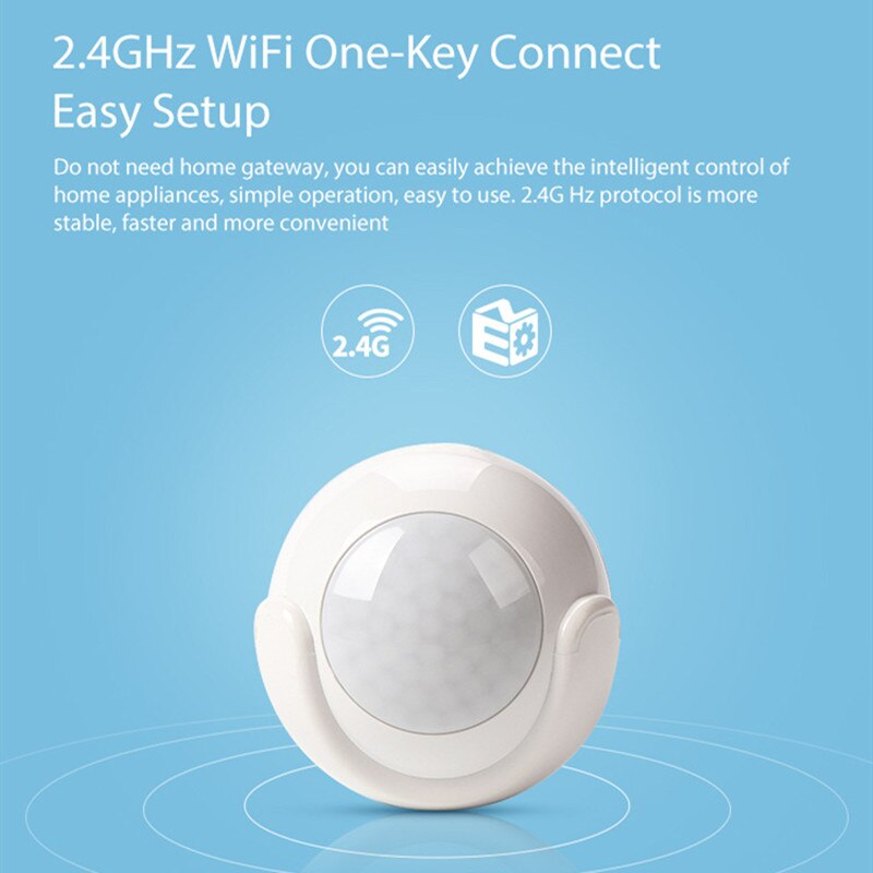 Smart Home Securicity Alarm System Battery Powered WiFi Infrared PIR Motion Sensor Detector Control Home Alarm System