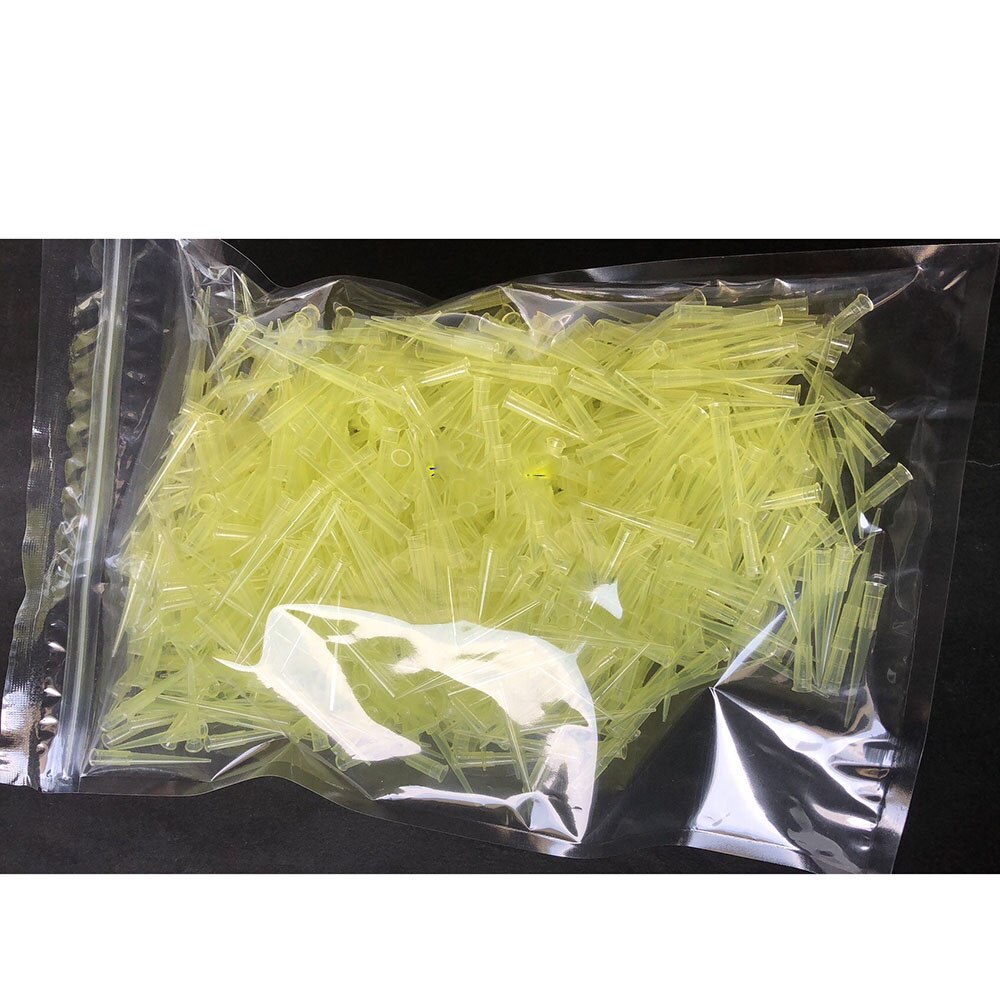 1000pcs/lot 200ul 0.2ml yellow disposable plastic pipette tips for Lichen Adjustable Micropipette Pipette