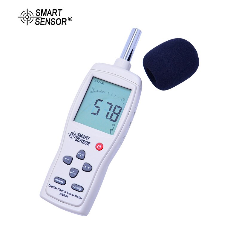 Inteligentny czujnik jak824 cyfrowy miernik poziomu dźwięku 30 ~ 130 dBA 35 ~ 130 dBC miernik decybeli hałasu monitor poziom ciśnienia dźwięku db próbnik