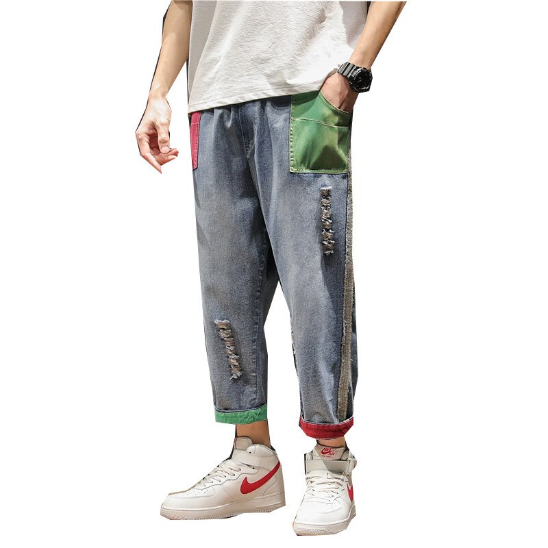 Brand Mens loose jean Harem warm jeans Loose for Men Unique Hip Hop Clothing Outwear Autumn Winter