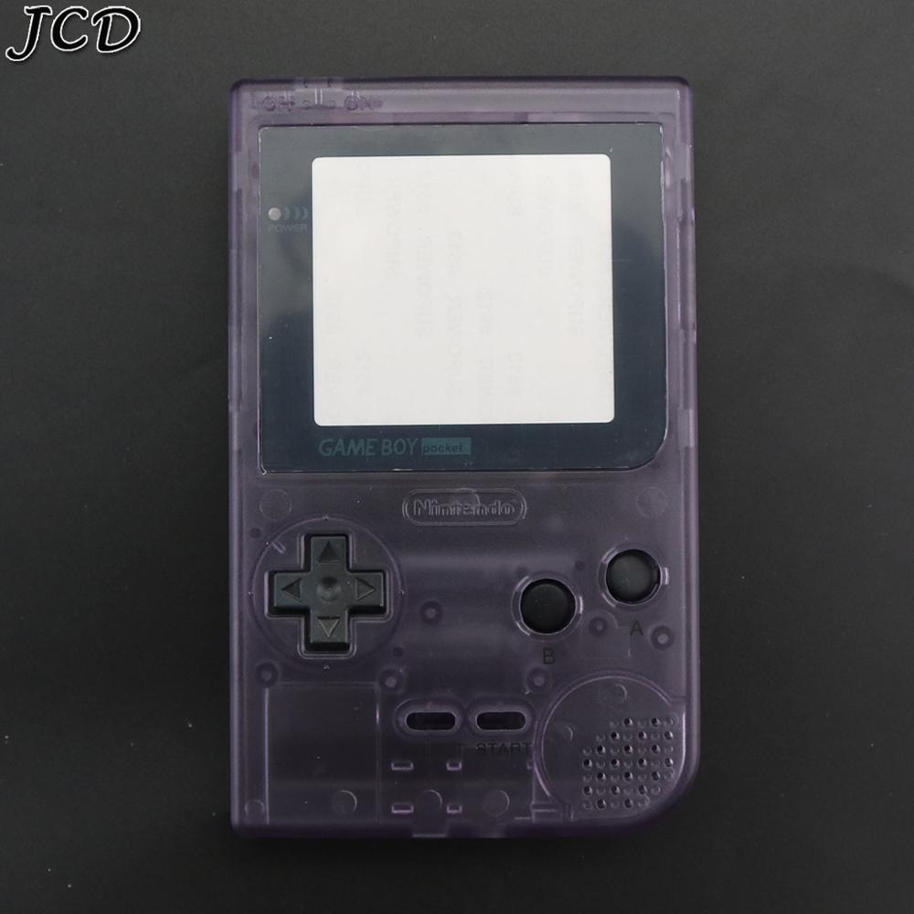 Jcd Lichtgevende Volledige Set Behuizing Shell Cover Case W/Rubber Pad En Schroevendraaier Voor Gameboy Pocket Gbp Shell Knoppen: Clear Light Purple