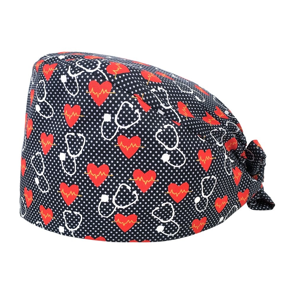 Prijs Unisex Cartoon Tand Afdrukken Scrubs Caps Verstelbare Lab Caps Katoen Vrouwelijke Leuke Scrubs Hoed Huisdier Schoonheid Werk Hoeden: 22156