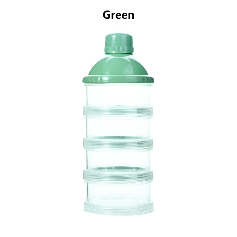 Portátil leite em pó fórmula dispensador de alimentos recipiente de armazenamento caixa de alimentação do bebê crianças criança multi-camada de armazenamento de alimentos para bebê: 4 Layer Green