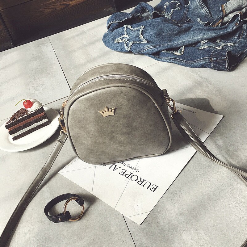 Vrouwen Handtas Keizerskroon Tassen Voor Vrouwen Leer Vrouwen Tas Schouder Telefoon Portemonnee Shell Crossbody Tas Torebki Damskie: Gray