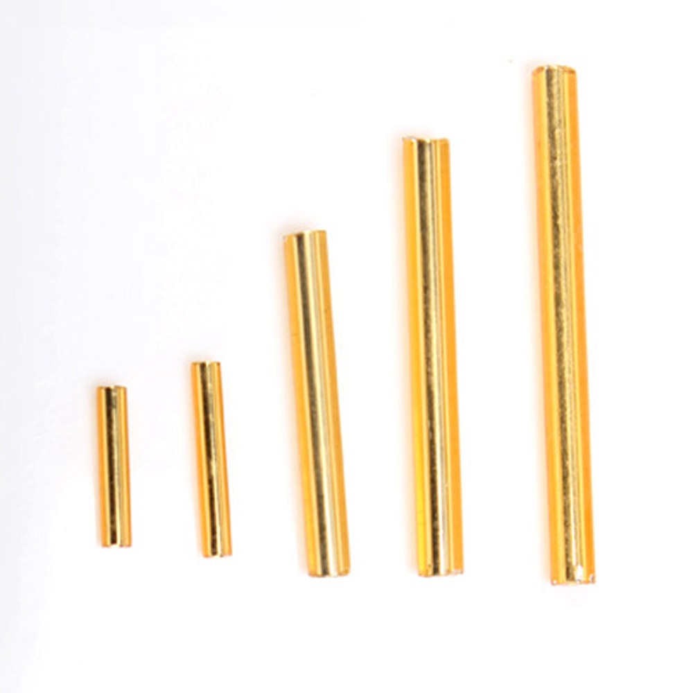 OlingArt Gold Silver 45g/lot Silver-Lined Glass Seed Beads 9-30mm Bugle Tube necklace Bracelet earrings DIY jewelry making