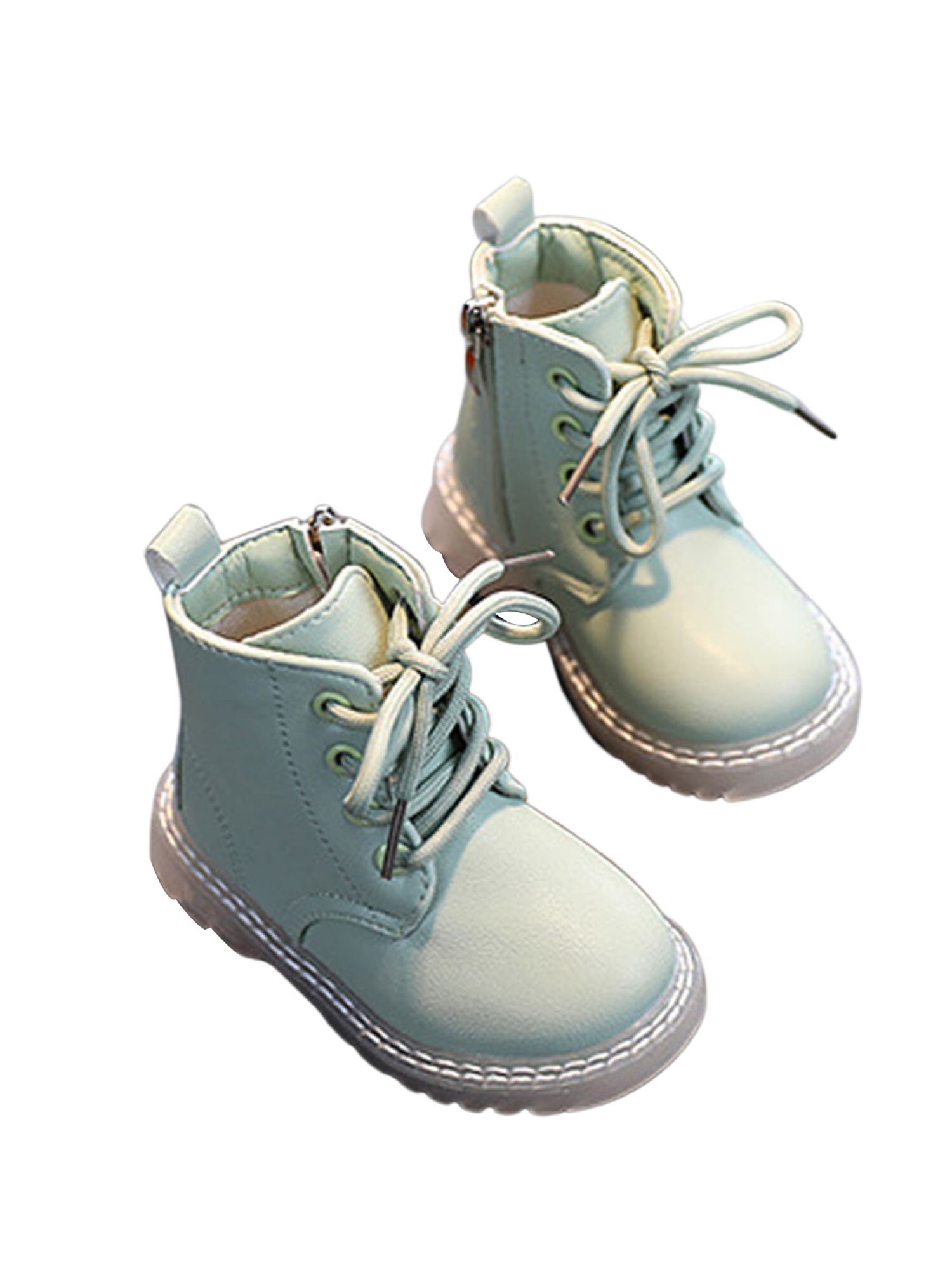 Bottes chaudes de printemps et d'automne pour enfants, chaussures de neige en coton pour filles: green / 24-30m