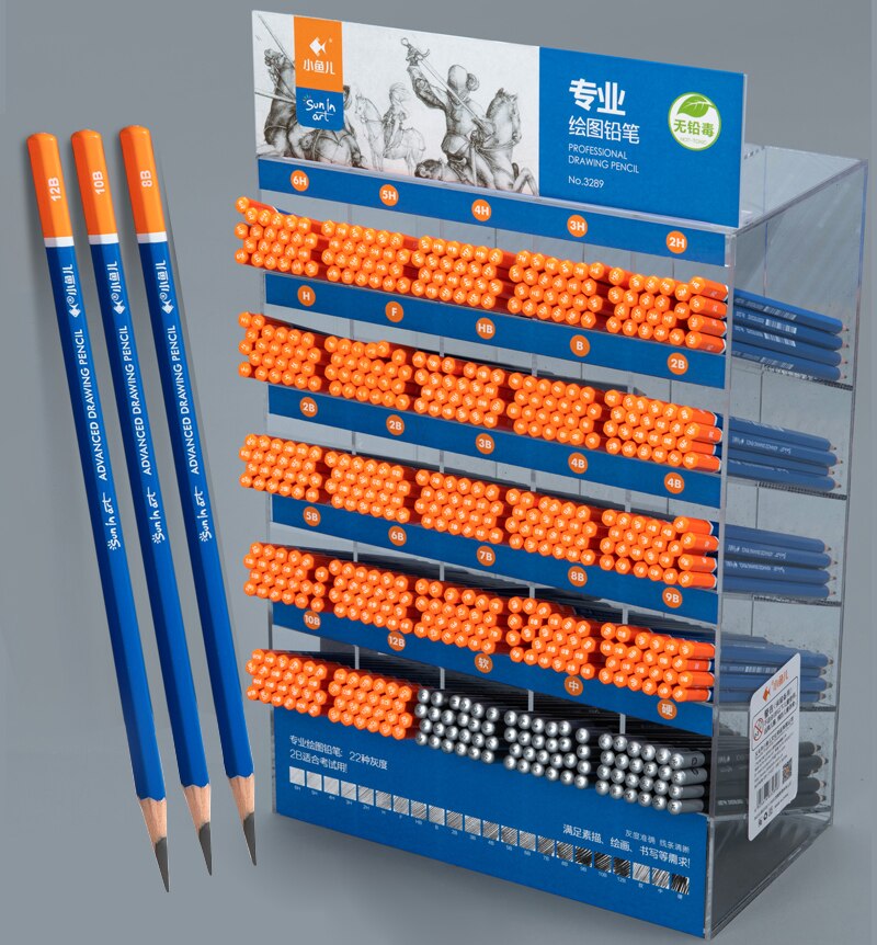 12 Pcs/Set drawing pencil Charcoal Soft/Medium/Hard Carbon Pencil Art Student Special Hand-painted HB Painting Draw Exam Pen