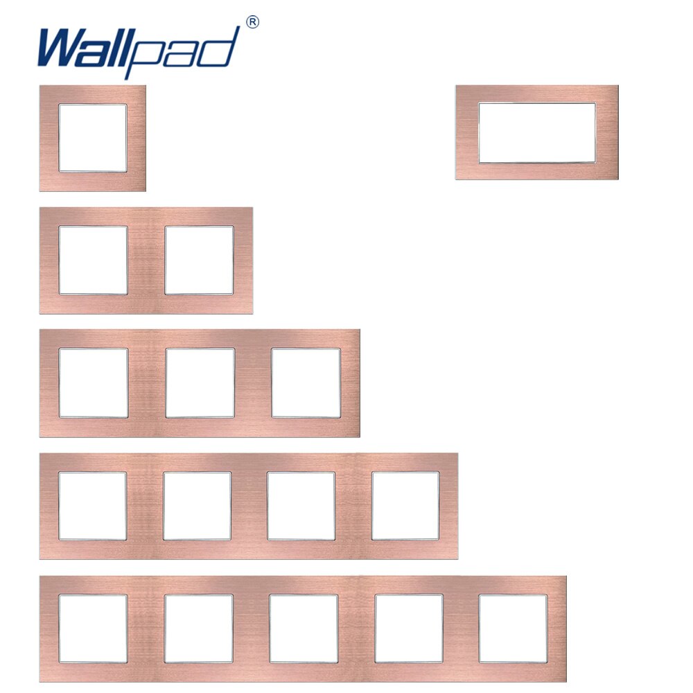 Wallpad Luxury Aluminum Alloy Panel Frame Brown Hotel Panel Vertical and Horizon Frame 1 2 3 4 5 Frames Panel Only