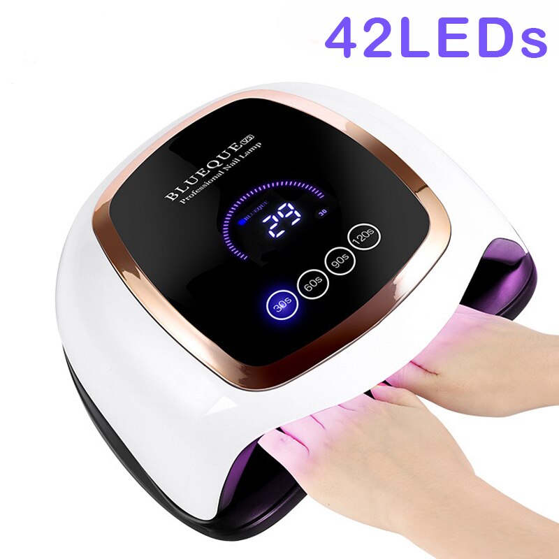 Lámpara UV LED V3 84/90W para secador de uñas, lámpara para manicura, 42 LED para secado de esmalte de Gel con pantalla LCD, herramienta para uñas con Interruptor táctil, novedad