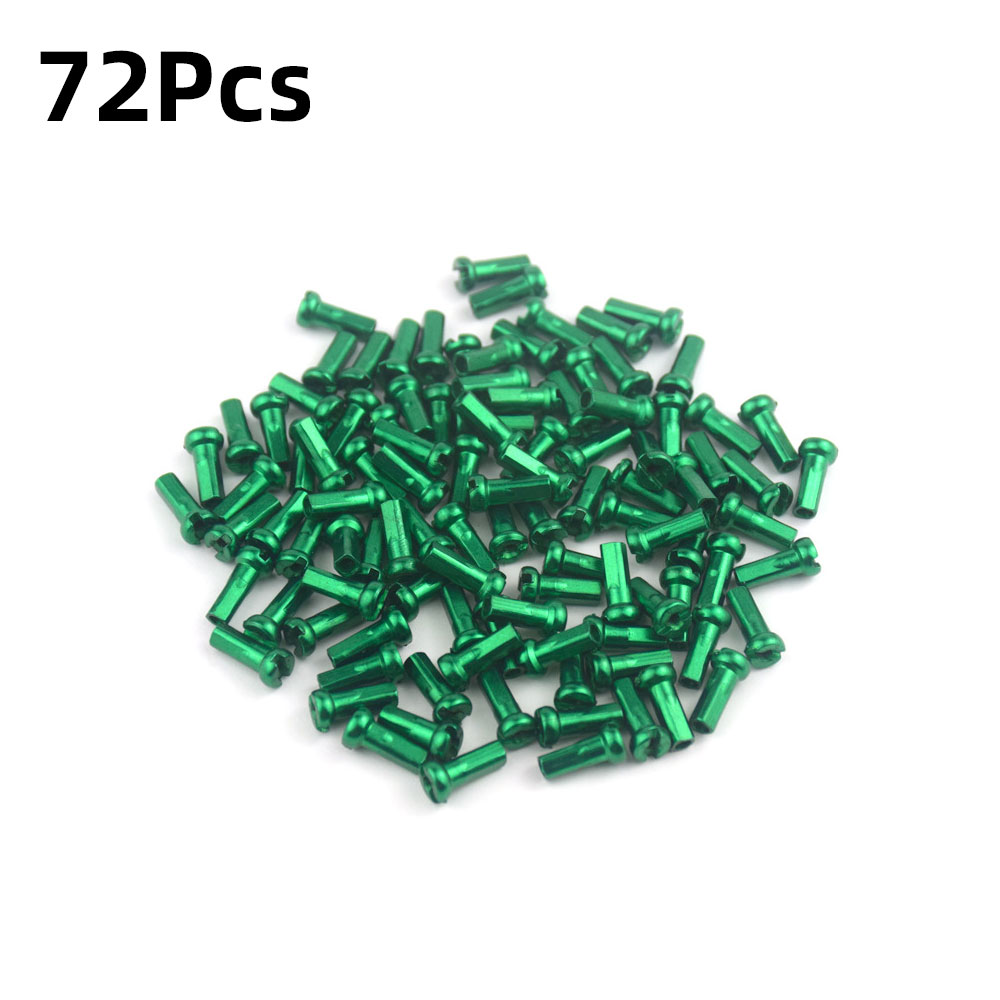 Tapa para radios de bicicleta de 14G, 36/72 Uds., tapa para pezones de rueda de ciclismo para radios de 2mm y 14mm, tetina para radios de rueda colorida: Negro