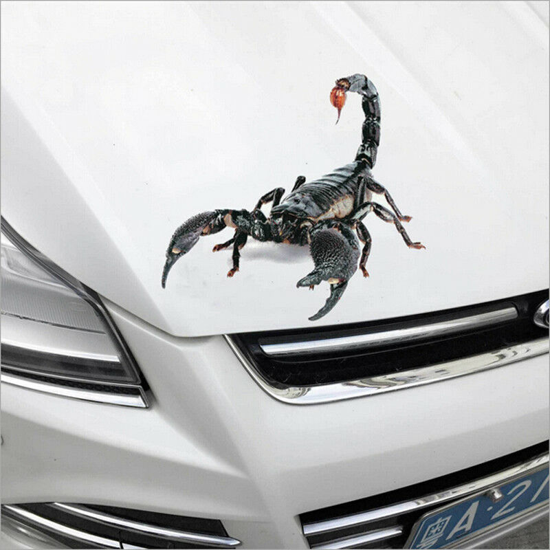 3d edderkop skorpion dyreprint bilvindue kofanger kropsdekal klistermærke vandtæt aftagelig væg kunst tegneserie bil klistermærker