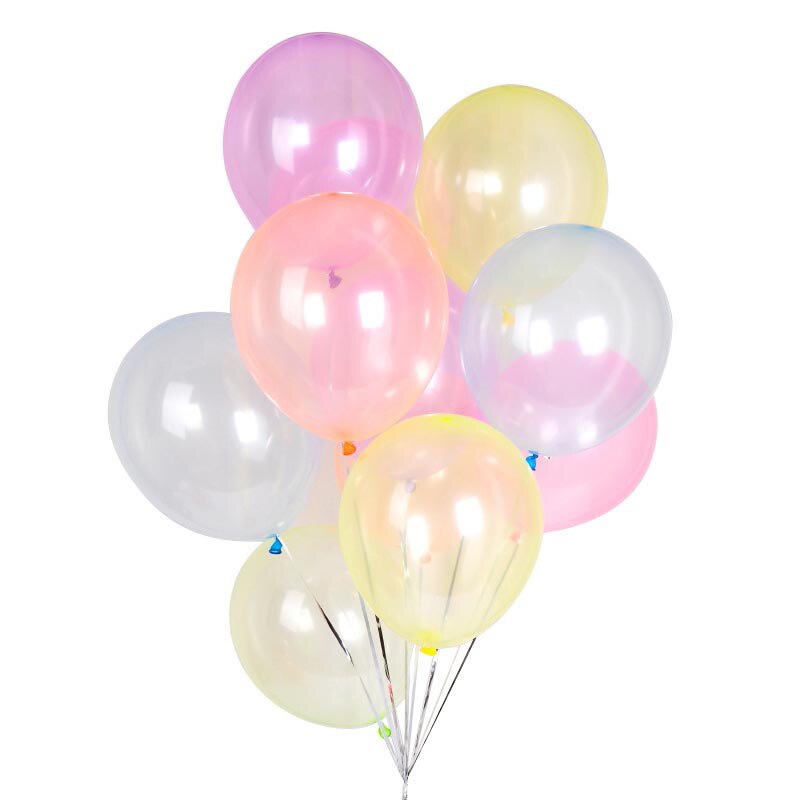 30pcs Crystal Pastel Balloons Transparent Party Latex Ballon Round Helium Air Globos Birthday Wedding Decoration Supplies