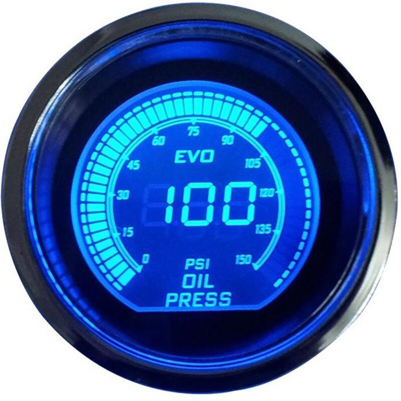 Medidor de Turbo Digital para coche, medidor de presión de aceite, temperatura del agua, PSI, voltímetro, tacómetro, rpm, tacometro, 2 &quot;, 52mm: oil pressure gauge