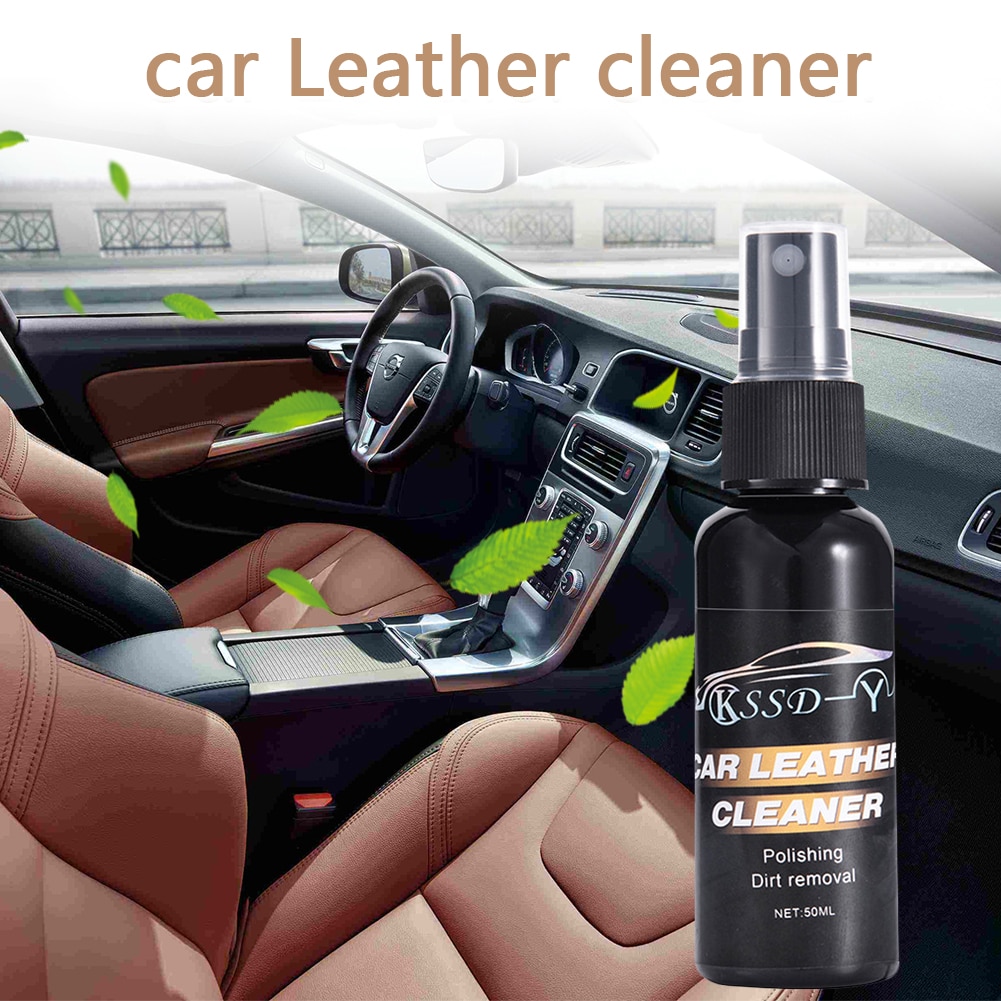 50ml Car Seat Interior Cleaner Auto Leather Clean Dressing Cleaner Car Accessories for Fabric Plastic Leather Surfaces Car