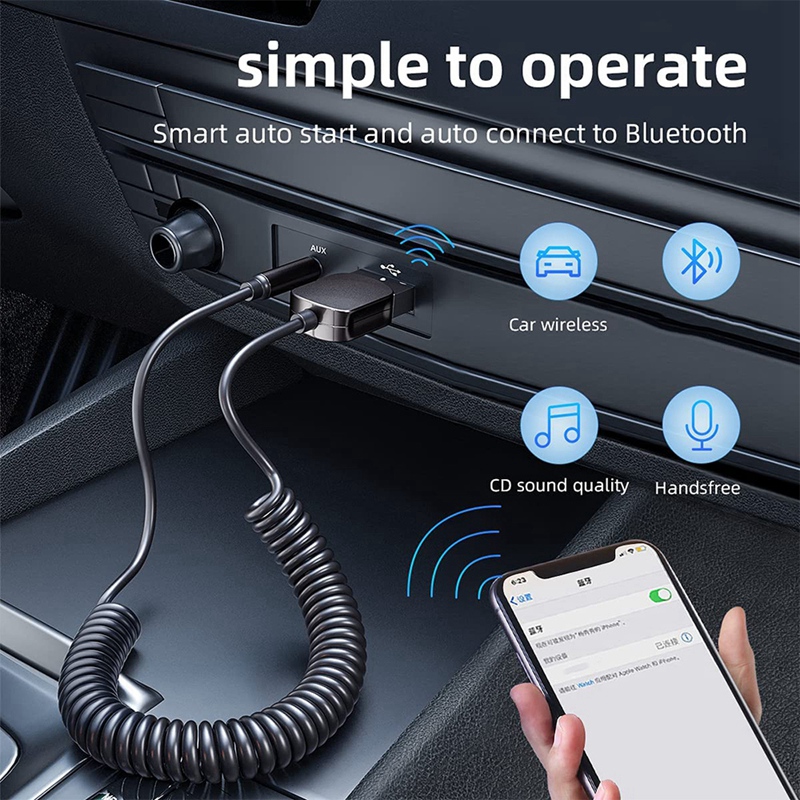 Bluetooth Aux Adapter Dongle USB to 3.5mm Jack Car... – Grandado