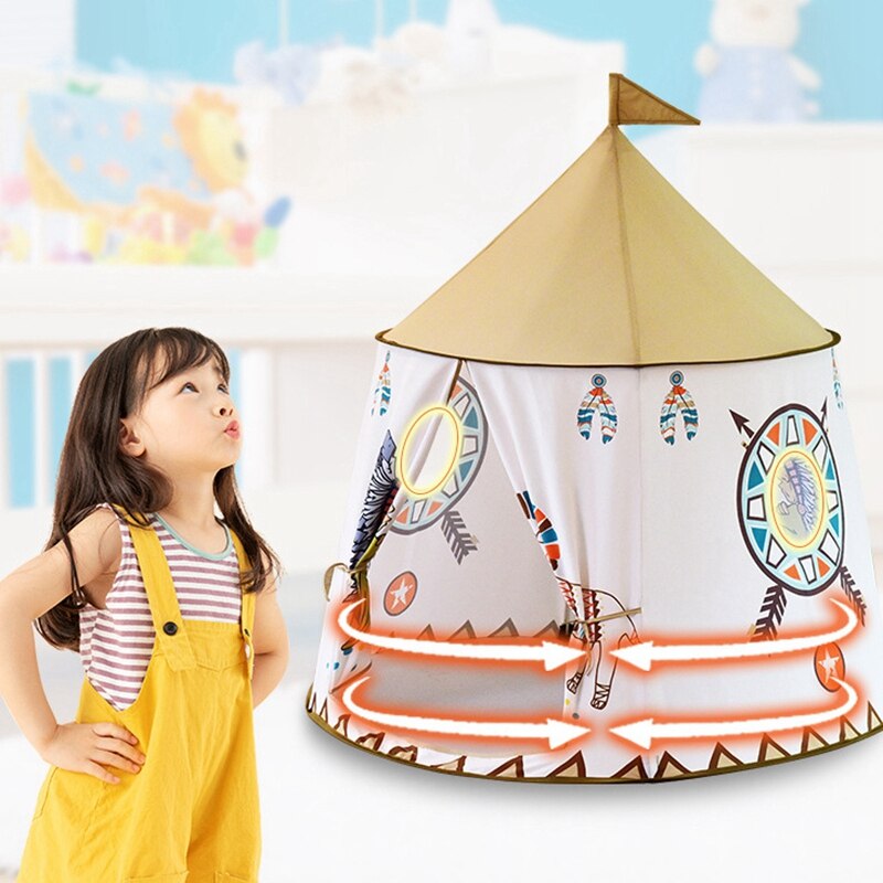 Tenda portatile principessa castello regalo appeso tenda conica Banner coperta principessa yurta indiana
