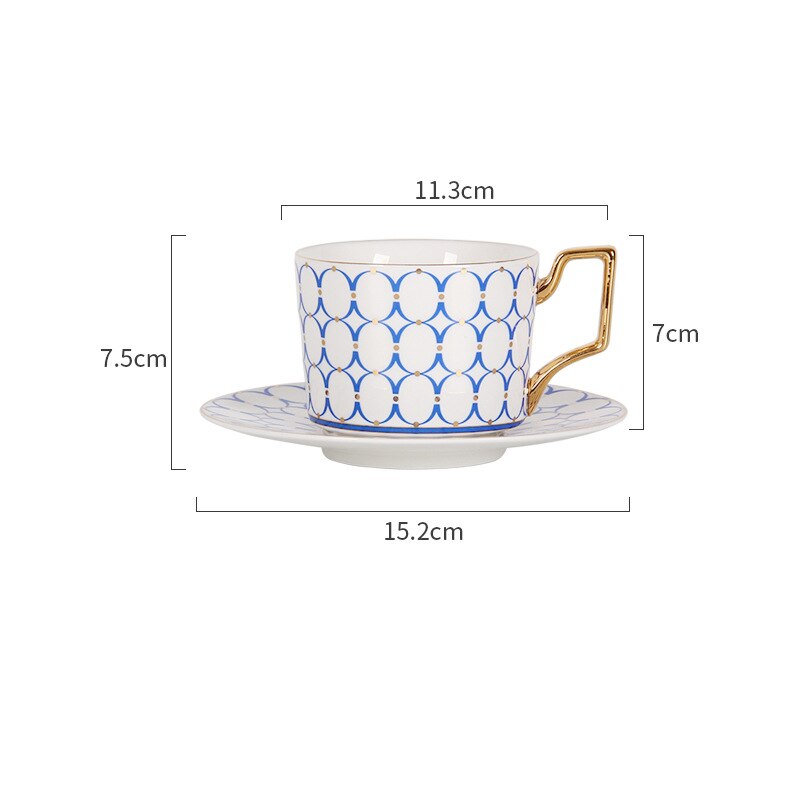 Marokko Stil Kaffee Tische Tasse mit Untertasse Porzellan Tasse einstellen für Heimat Küche Büro Tisch Getränk für Hochzeit: 19