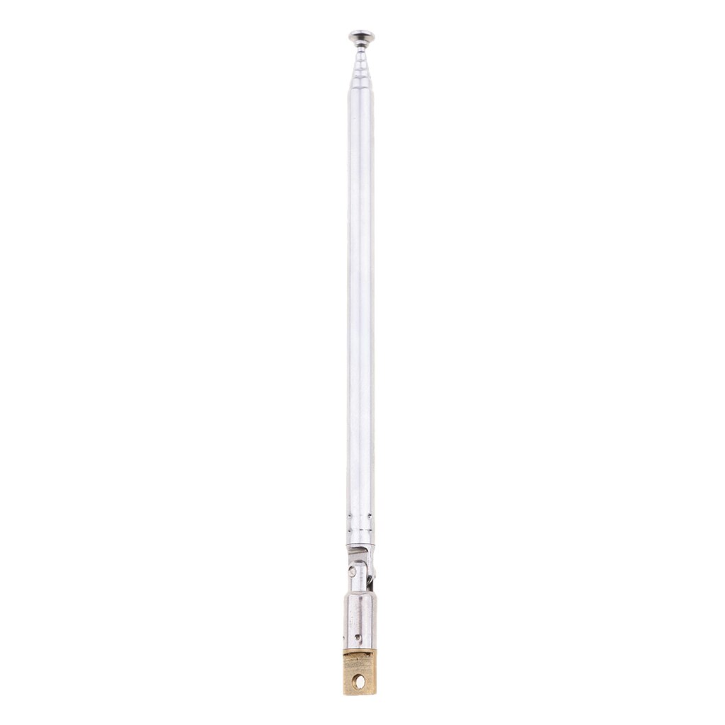 Antenne télescopique en acier inoxydable, remplacement pour radio FM, TV, AD, 6 spam, 50cm, 20"