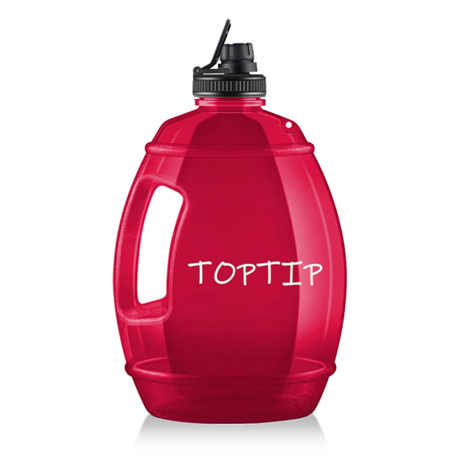 1 Gallon Sports Water Bottle with Time Marker Drinking Kettle Fitness Sport Bottle Water Jug Camping Office School Gym Workout: Red