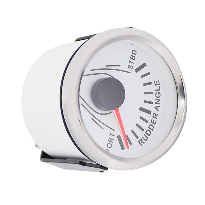 52 mm Black Boat Rudder Angle Indicator Gauge and Sender for Yacht Marine Autopilot Rudder Position Indicator with Red Backlight
