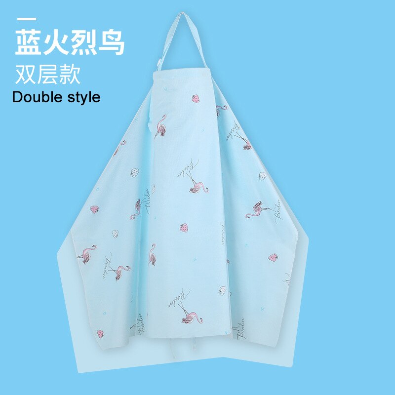 Neonato allattamento al seno copertura per allattamento sciarpa per allattamento coperta per allattamento panno per allattamento grembiule per mamma madre infermiera mantello: doppio blu fenicottero
