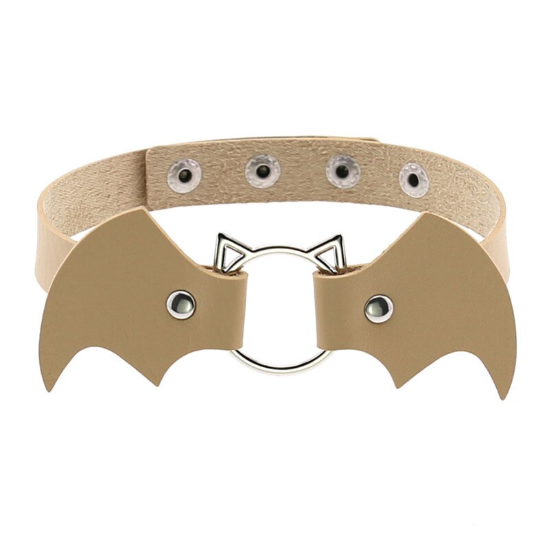 Sitaicery Punk Bat Kragen Halsband Frauen Halskette Kit Kopf PU Leder Halsband Gothic Halskette Kette Jewely Zubehör: 13