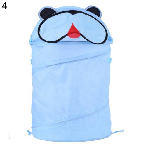 Cute Cartoon Animal Folding Bucket Dirty Laundry Basket Toy Storage Bucket Dirty Clothes Container Foldable Laundry Storage Buck: 4