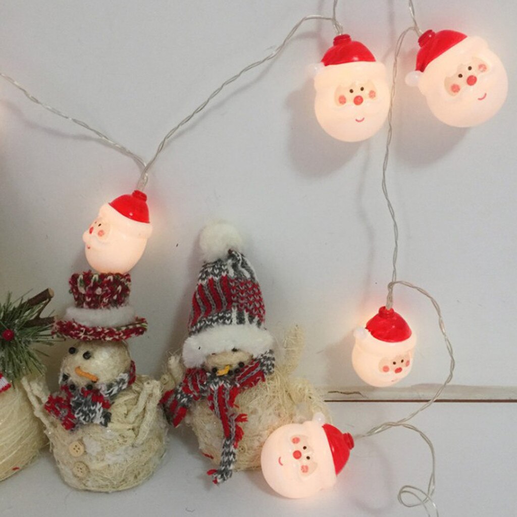 10LED Santa Clausli Ghts Kerst Serie Lichten Decoratieve Verlichting Kerst Decoraties Voor Huis Gelukkig Nieuwjaar