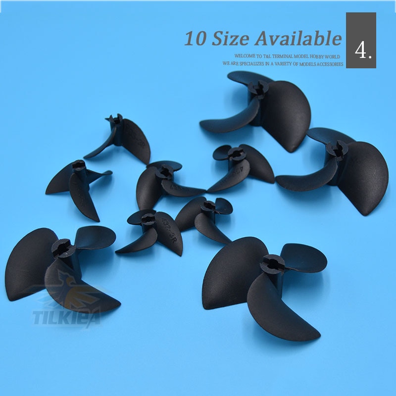 Rc Boat Propeller 3 blades Nylon Propellers For 3mm/4mm/4.8mm Shaft Rc Boat 3 Blade Plastic Paddles