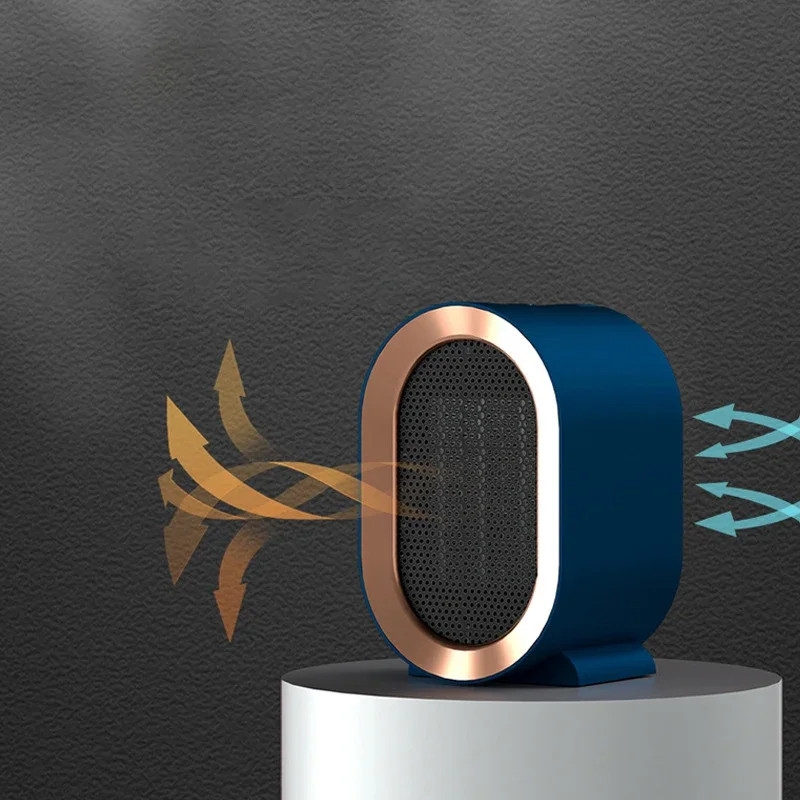 Riscaldatore elettrico da 1200 W Riscaldatore da tavolo portatile Riscaldamento Ventilatore di aria calda Mini radiatore Home Office Scaldino Macchina per l'inverno