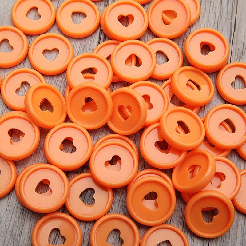 24Mm Od Paddestoel Gat Plastic Boek Ring Ring Losbladige Binding Ring-Schijf Schotel Plaat Gesp: Orange