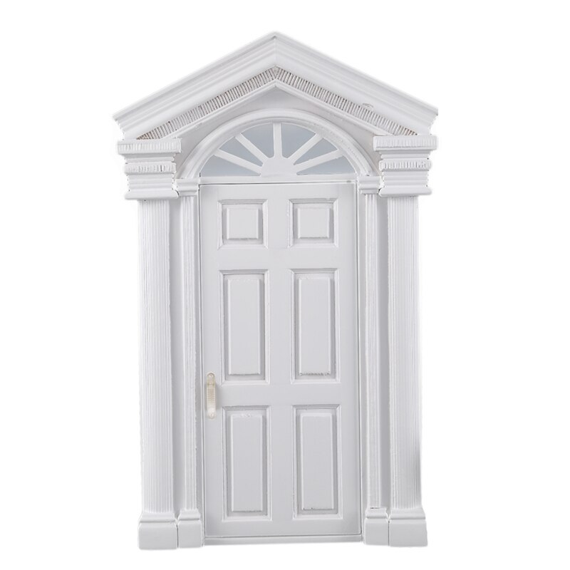 1:12 Poppenhuis Miniatuur – Houten Dubbele Deur Met Hol Scherm, Vintage, DIY Schilderbaar, 19,5 X 13,6 Cm
